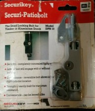 Securikey patio bolt deadlocking bolt for Aluminium and Wooden doors
