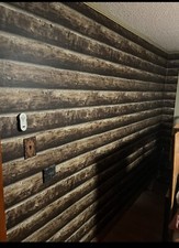 Log Cabin Brown Vinyl Peel &