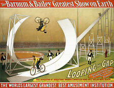 Barnum Bailey Circus Bicycle Bike loop the loop the Gap   Poster Print
