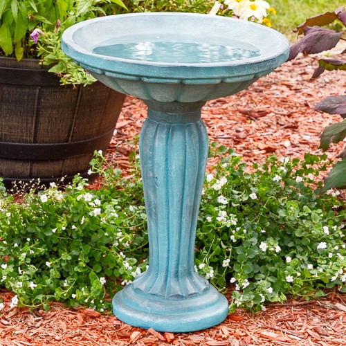 Grecian concrete bird bath for - concrete,