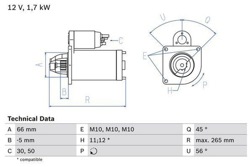 Bosch starter motor for - bosch,