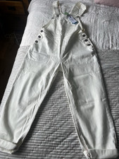 Joules Denim Dungarees White