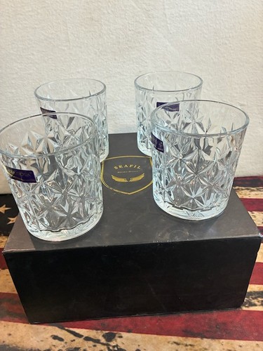Set clear cut glass 12oz - 4,