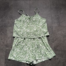 Ladies Dressy Green And White