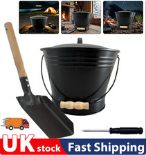 Metal Ash Bucket Fireside