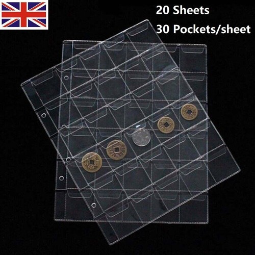 20x pockets plastic coin - pockets,