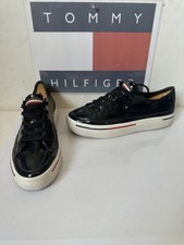 Tommy Hilfiger Navy Leather Sneaker Shoes Size UK 6 EU 39