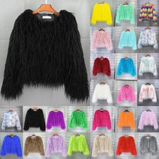 Womens Shaggy Faux Fur Fleece