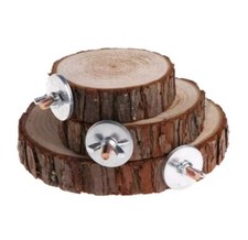 Round Perches Platform Wood Standing Platform Stand Wooden Playstand Bird Cage