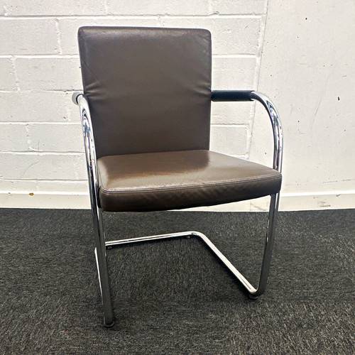 Grey faux leather meeting room - faux,
