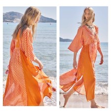 Orange EAST Indian Cotton maxi