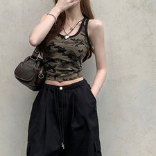 Camouflage Suspenders Casual