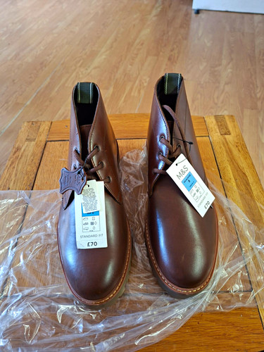 Mens brown synthetic - m&s,