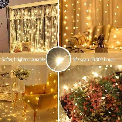 Curtain garland the window - on,
