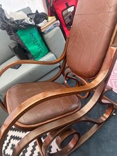 Old Vintage Oak Rocking Chair