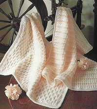 Gorgeous Baby Blankets Knitting & Crochet Patterns DK 20x26"  631