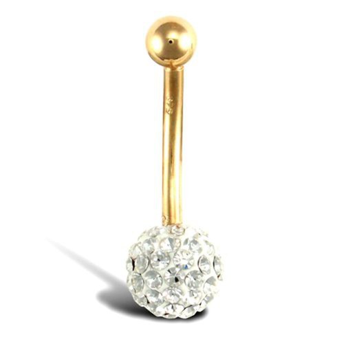 9ct yellow gold - yellow, crystal