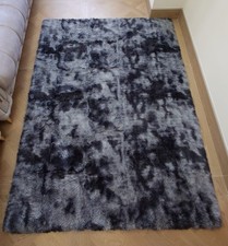 Rug for Living Room, 160 x 230 cm Grey Area Rug, anti Slip Soft Fluffy Shag