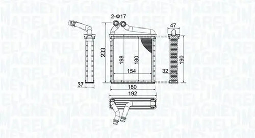 Heater core 350218442000