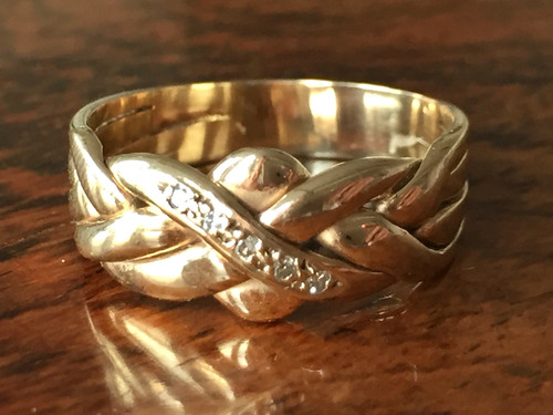 Vintage 9ct gold diamond - vintage,