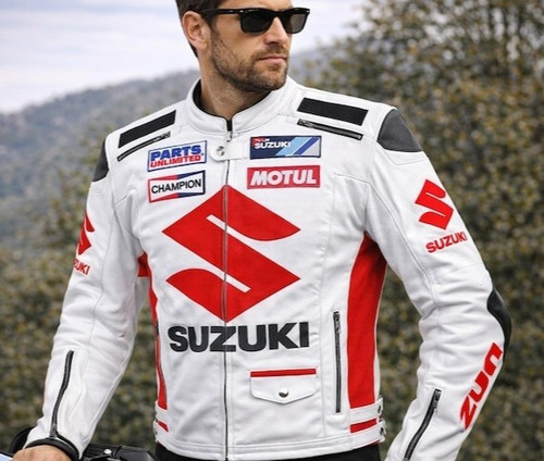 Suzuki leather biker racing - suzuki,