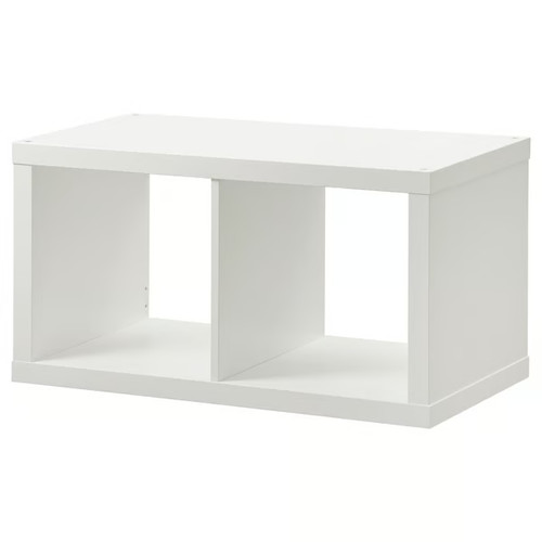 White shelving unit - shelving, cube