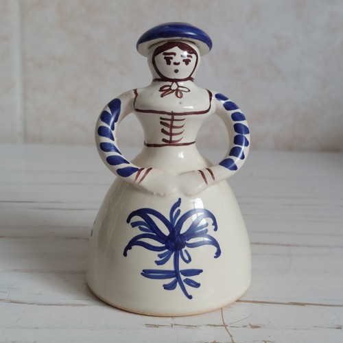 Vintage talavera lady - lady, bell