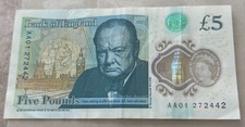 AA01 £5 FIVE POUND BANKNOTE -