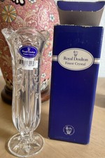 Royal Doulton Finest Crystal Chelsea Heights Collection Bud Vase 7 ¾”, Boxed