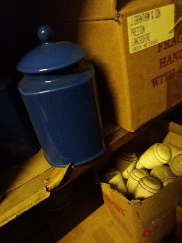 Arthur wood blue storage jar - storage,