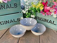 Set 3 Japanese Serving 5" Bowls salad Dishes Pudding Desert Rice Bowl Xmas Gift