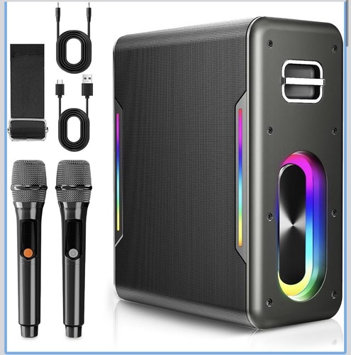 Portable karaoke machine with - portable, machine,