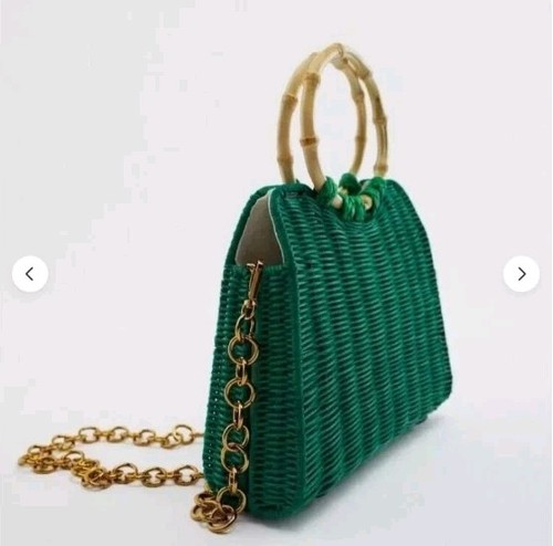 New zara teal turquoise - teal, rattan