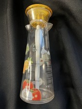 Vintage Snail salad dressing maker recipes on bottle stirrer and 2 pourers