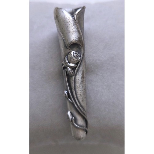 Vintage silver tone floral - vintage,