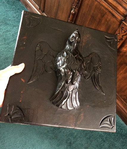 Antique carved wood panel - carved,