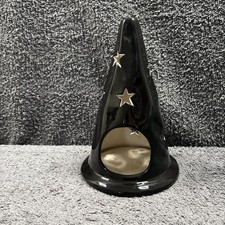 Ceramic 8" Black Witches Hat