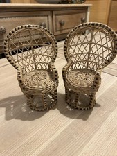 2 Small Vintage Wicker Chair