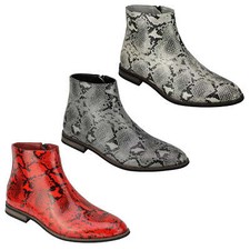 Mens Faux Leather Shiny Snake
