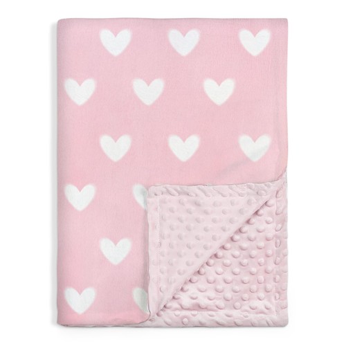 Heart minky baby blanket for - baby,