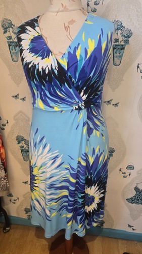 Gorgeous blue yellow floral - blue,