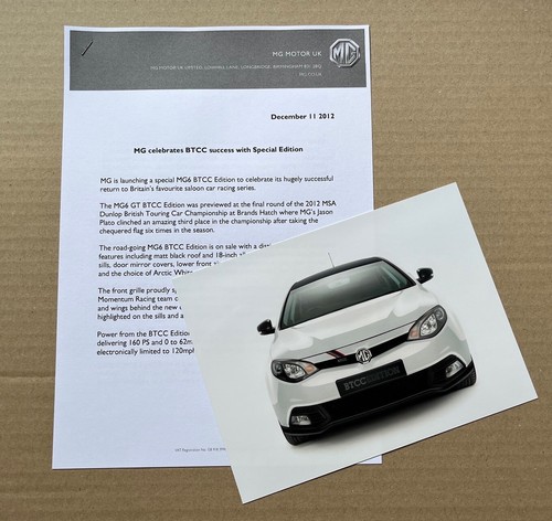 Mg6 btcc special edition - mg6,
