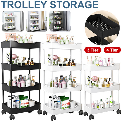 Tier storage trolley cart - 3/4,