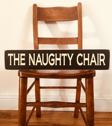 Naughty chair sign corner - naughty, kids