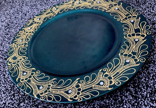 Decorative mehndi thaal plate - decorative, thaal/plate