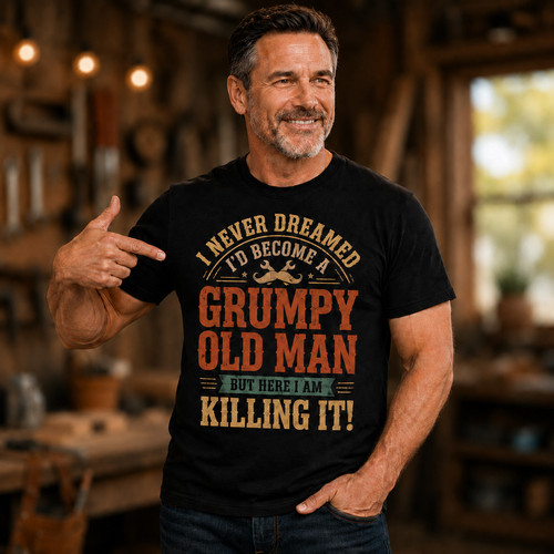 Grumpy old man - birthday, t