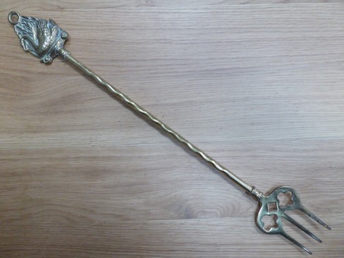 Vintage brass long - , handled