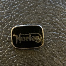 Vintage NORTON Motorcycles Black Enamel Pin Badge