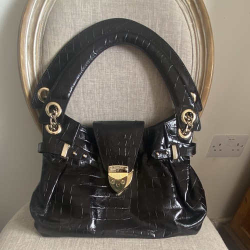 Aspinal london black croc - london,