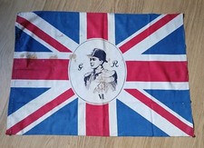 Vintage Union Jack Flag 1930s Coronation King George VI Royalty Souvenir 1937